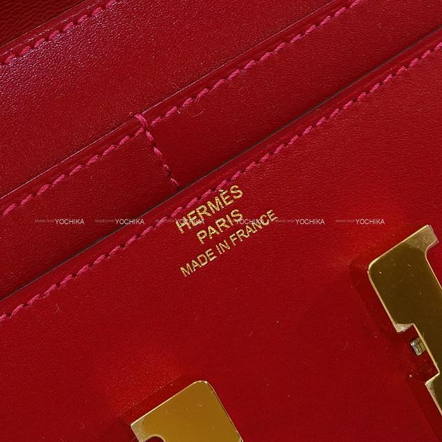 HERMES エルメス 財布 コンスタンス コンパクト ルージュヴィフ タデラクト ゴールド金具 新品未使用