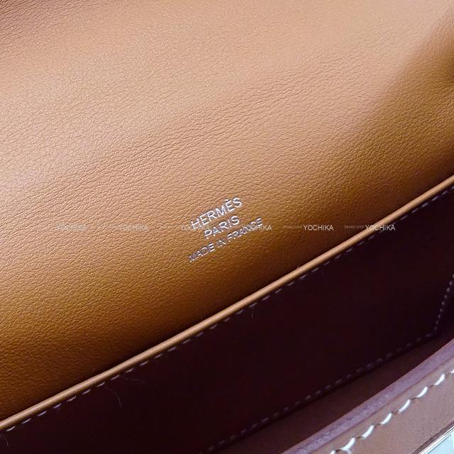 HERMES エルメス ハンドバッグ ポシェットケリー ゴールド スイフト シルバー金具 新品