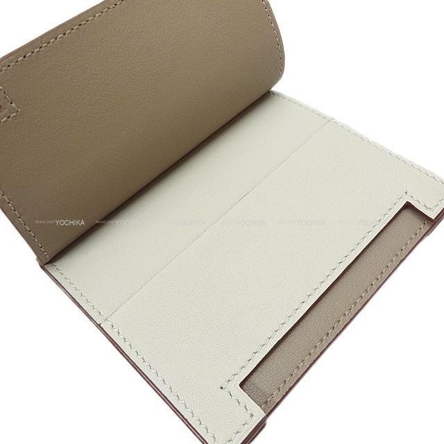 HERMES エルメス カードケース ''ミュルチプリ'' グリアスファルト/グリスパール(パールグレー) スイフト 新品未使用