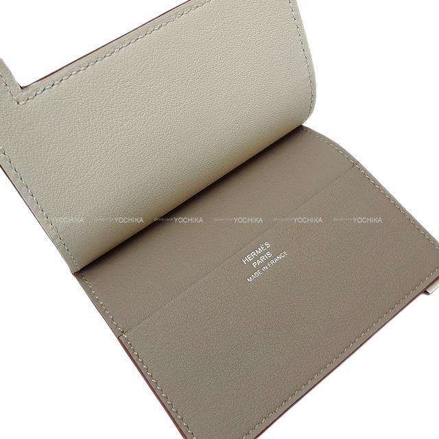 HERMES エルメス カードケース ''ミュルチプリ'' グリアスファルト/グリスパール(パールグレー) スイフト 新品未使用