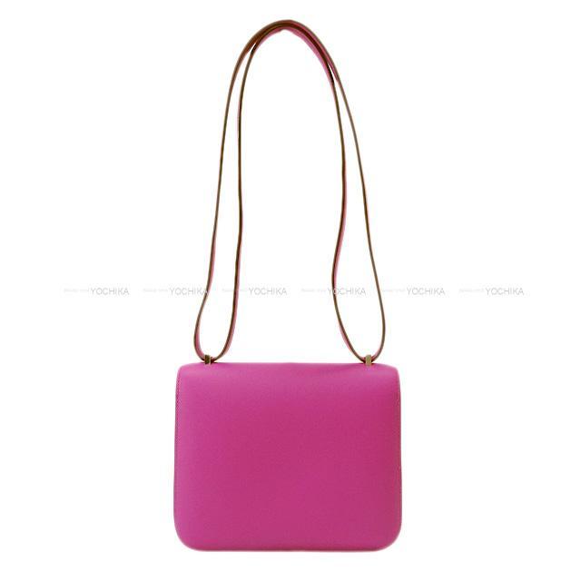HERMES エルメス ショルダーバッグ コンスタンス 3 ミニ 18 ヴェルソ マグノリア/オレンジ 新品
