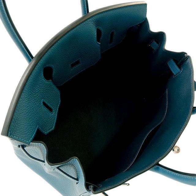 HERMES エルメス ハンドバッグ バーキン30 ヴェルソ ヴェールボスフォール/ブルーオーシャン トゴ シルバー金具 新品