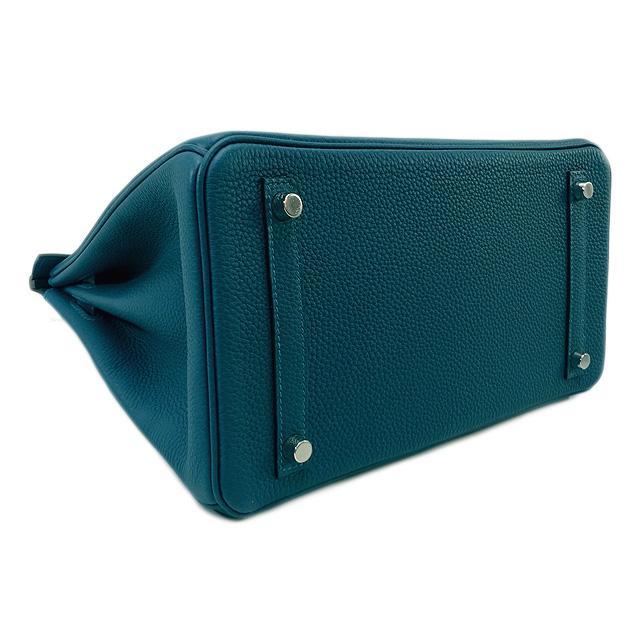 HERMES エルメス ハンドバッグ バーキン30 ヴェルソ ヴェールボスフォール/ブルーオーシャン トゴ シルバー金具 新品
