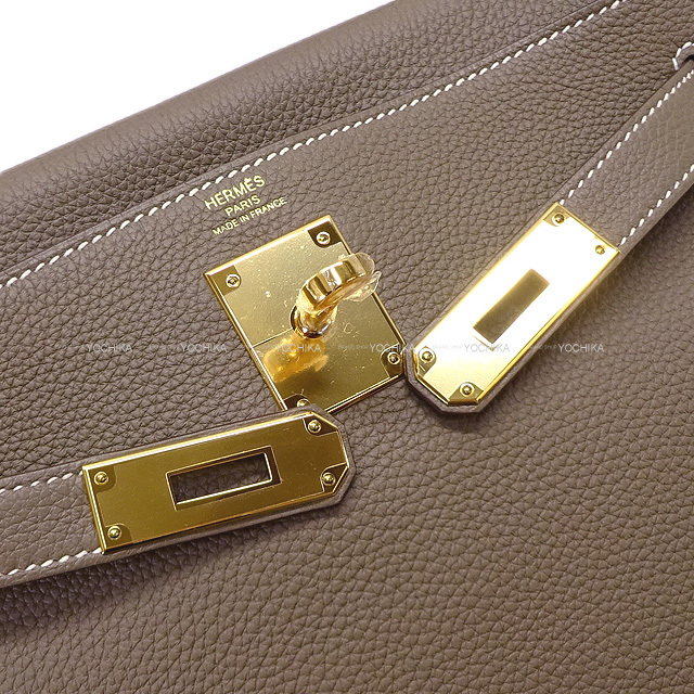 HERMES エルメス ハンドバッグ ケリー28 内縫い エトープ(エトゥープ) トゴ ゴールド金具 新品未使用