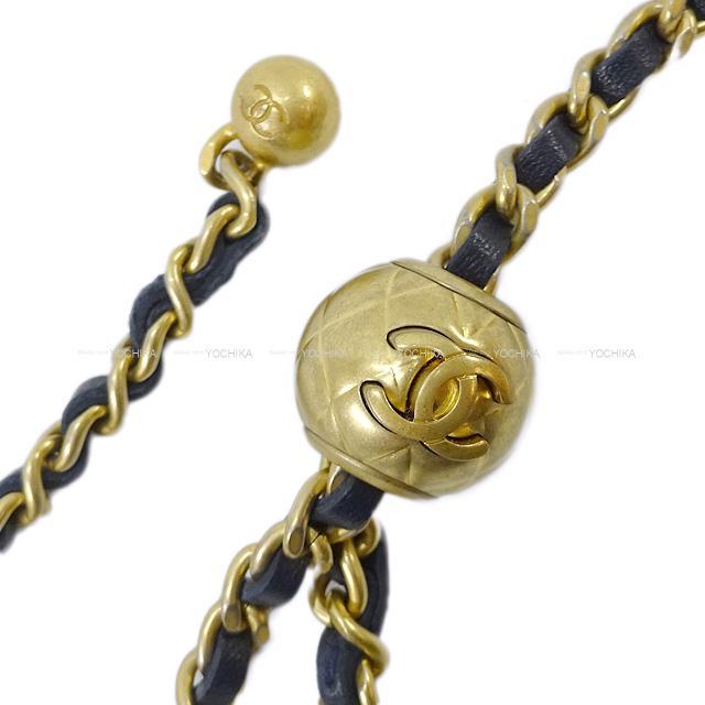 CHANEL シャネル マトラッセ ラウンド チェーン ショルダーバッグ 黒 ラムスキン AP0245 新品同様