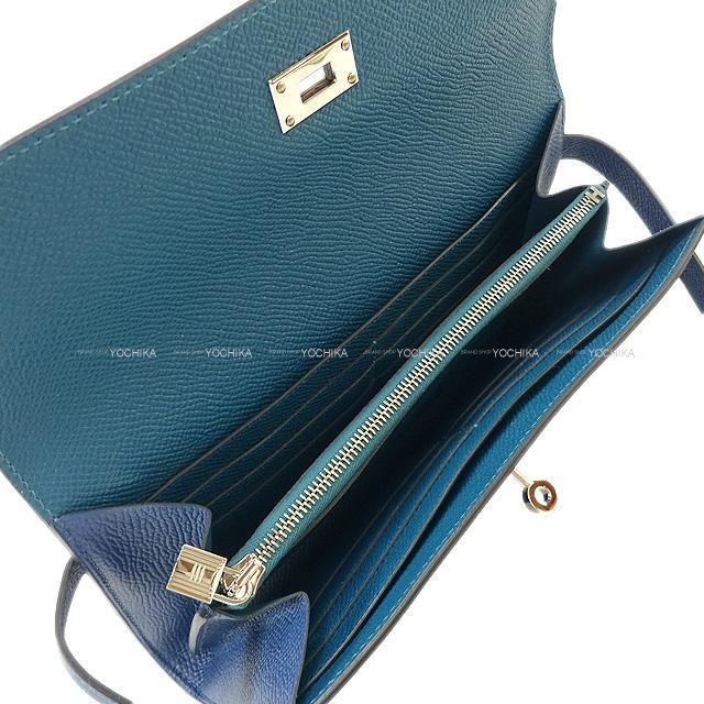 HERMES エルメス 長財布 ケリーウォレット ロング ヴェルソ ディープブルー/ヴェールボスフォール 新品未使用
