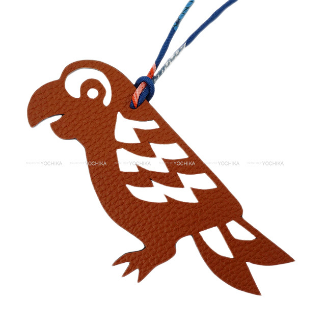 HERMES エルメス プティアッシュ バッグチャーム "パオン オウム" マラカイトXブリック エプソンXトゴ 新品