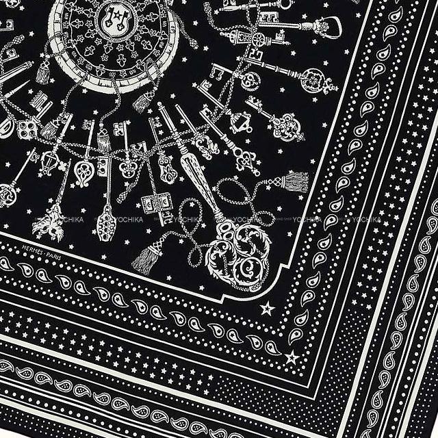 2020年 秋冬 HERMES エルメス ショール カレ140 ジェアン "レクレ バンダナ" 黒(ブラック) 新品