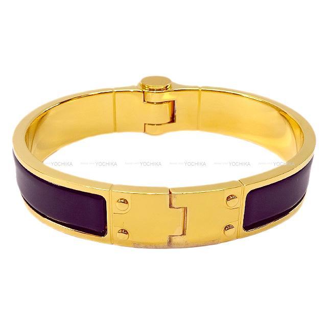 HERMES エルメス ブレスレット "シャル二エール ファン" 黒 エナメルプレーテッド ゴールド金具 新品未使用