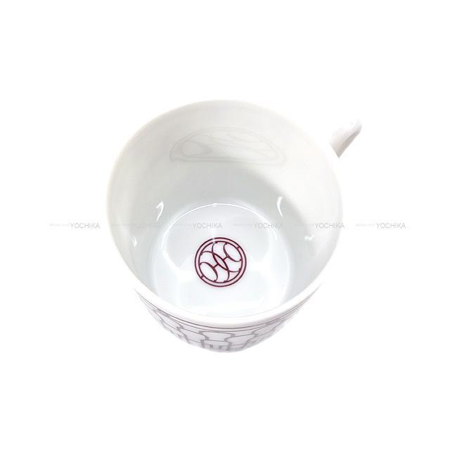 HERMES エルメス デミカップ Hデコ ソーサー付き 2客セット ルージュ 陶器 新品
