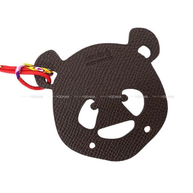 エルメス プティアッシュ バッグチャーム "パンダ" ローズアザレXショコラ トリヨン/エプソン 新品