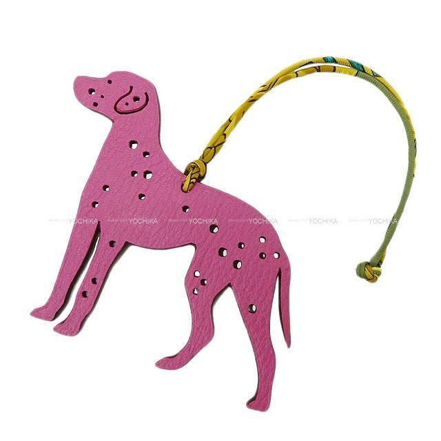 エルメス バッグチャーム プティアッシュ チャーム "ダルメシアン 犬" マグノリア/黒  新品