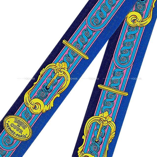 2021年春夏 新作 HERMES エルメス ツイリー スカーフ "鐙 リミックス" インディゴ/ローズヴィフ/ゴールド 新品