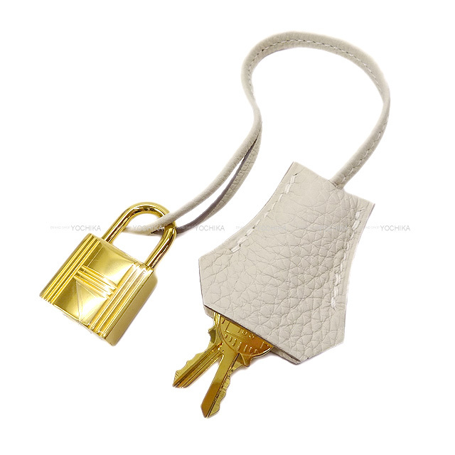 エルメス ショルダーストラップ&クロシェット&鍵 3点セット トゴ ゴールド