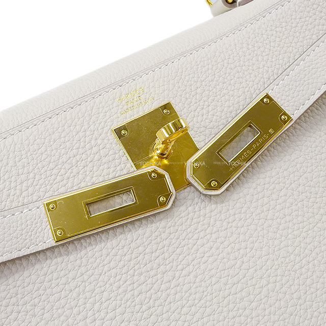 HERMES エルメス ケリー28 内縫い クレ トゴ ゴールド金具 C刻印