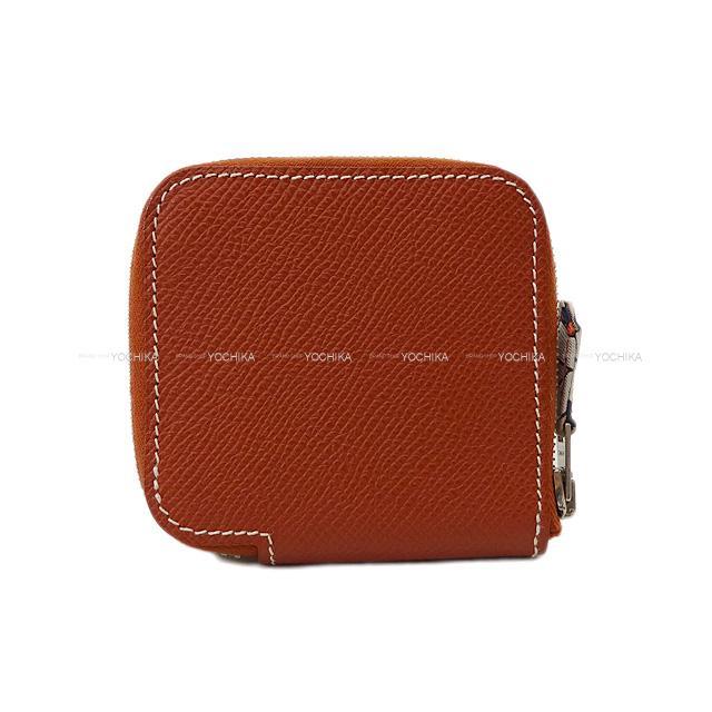 HERMES エルメス アザップ シルクイン コンパクト ミニ 財布 "カレ・アン・ブックル" ブリック エプソン 新品未使用