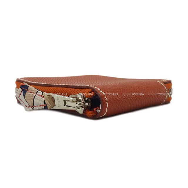 HERMES エルメス アザップ シルクイン コンパクト ミニ 財布 "カレ・アン・ブックル" ブリック エプソン 新品未使用