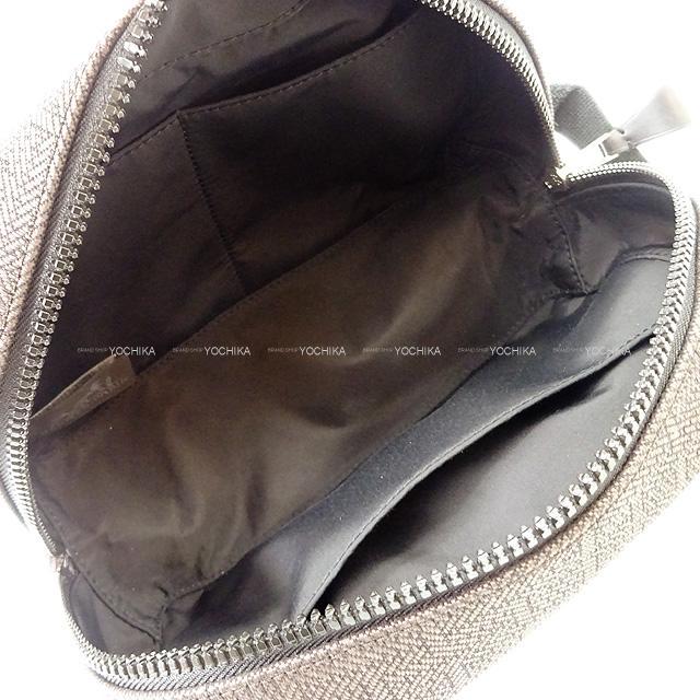 HERMES エルメス ポーチ  "グローブトロッター MM" ブラウン トワルグランシェブロン 新品未使用