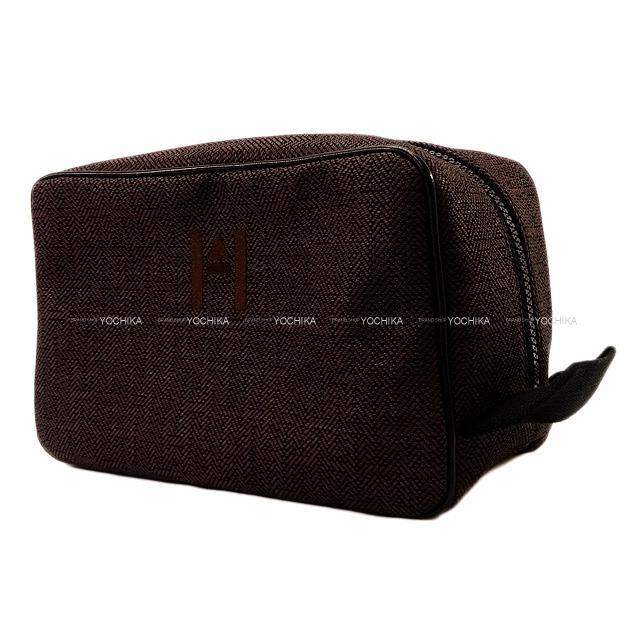 エルメス　ブラウン　ポーチ HERMES エルメス ポーチ 