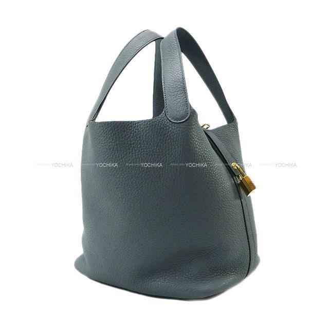 HERMES エルメス ハンドバッグ ピコタンロック 22 MM ブルーオラージュ トリヨン ゴールド金具 新品