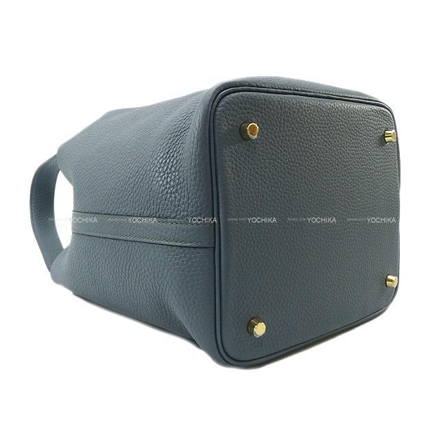 HERMES エルメス ハンドバッグ ピコタンロック 22 MM ブルーオラージュ トリヨン ゴールド金具 新品