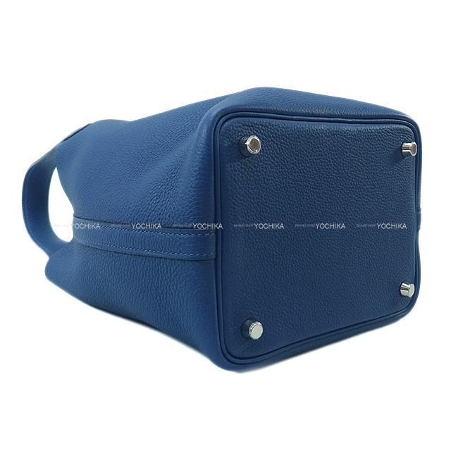HERMES エルメス ピコタンロック 18 PM ディープブルー トリヨンモーリス シルバー金具 新品