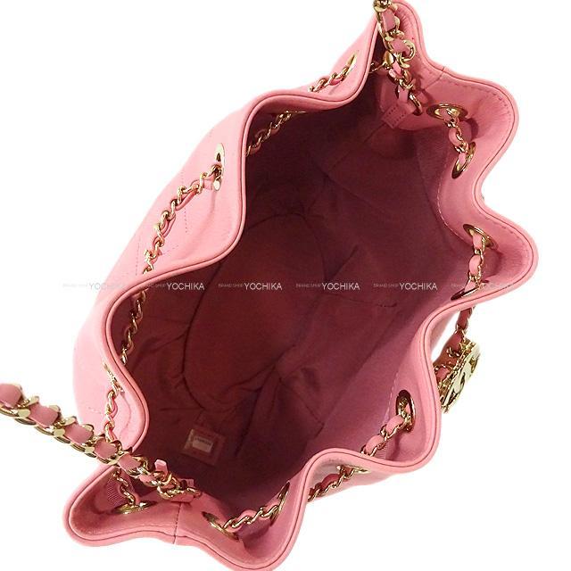 CHANEL シャネル マトラッセ ココマーク 巾着 チェーンショルダーバッグ ピンク  AS1438 展示新品