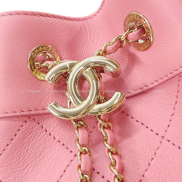CHANEL シャネル マトラッセ ココマーク 巾着 チェーンショルダーバッグ ピンク  AS1438 展示新品
