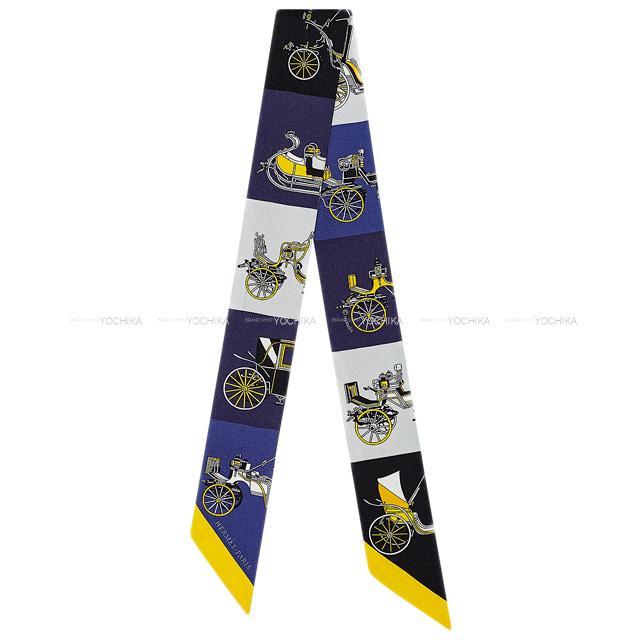 2021年 春夏 HERMES エルメス スカーフ ツイリー 精巧な馬車 ブルー  