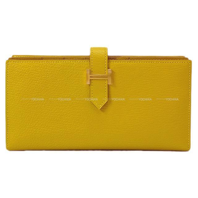 HERMES エルメス 長財布 ベアンスフレ クミン シェーブル