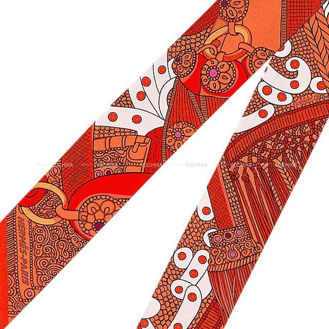 2021年 春夏 新作 HERMES エルメス ツイリー スカーフ "高官の鞍" バーミリオン/クリーム 新品