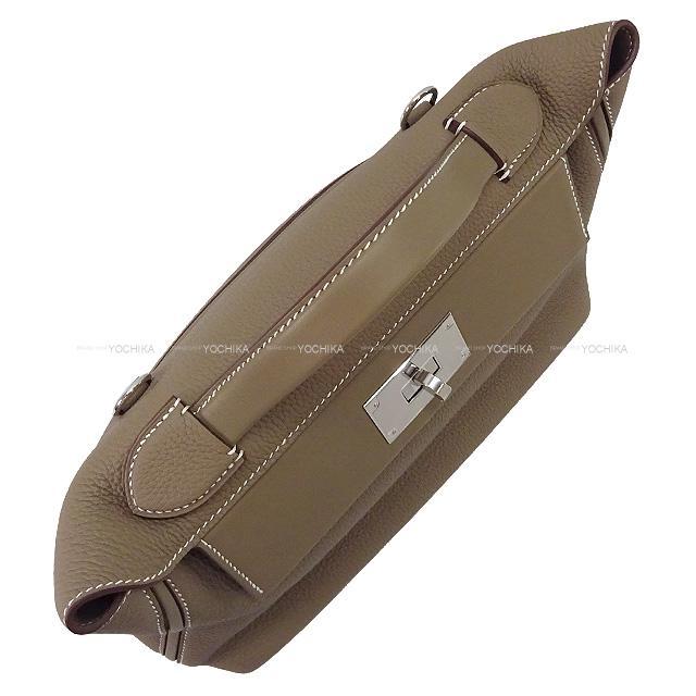 エトープ　ケース　エルメス　ヴァンキャトル エルメス 24/24 ヴァンキャトルミニ エトゥープ/シルバー金具 (HERMES