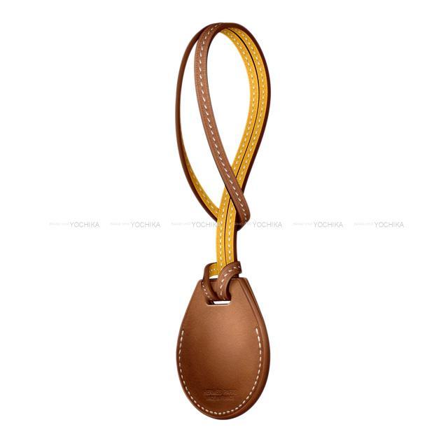 HERMES エルメス プティアッシュ バッグチャーム "イチョウ" ルビー/キャラメル トリヨン/シェーブル 新品
