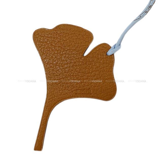HERMES エルメス プティアッシュ バッグチャーム "イチョウ" ルビー/キャラメル トリヨン/シェーブル 新品