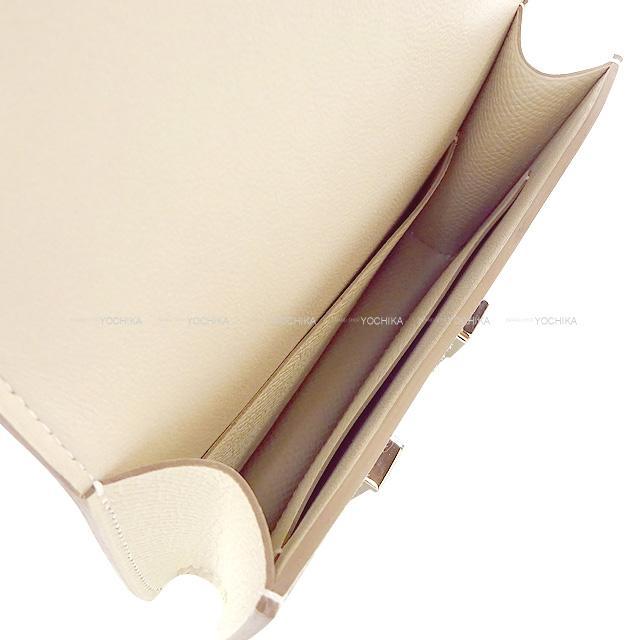 HERMES エルメス 財布 コンスタンススリム ウォレット ウェストポーチ クレ エプソン シルバー金具 新品