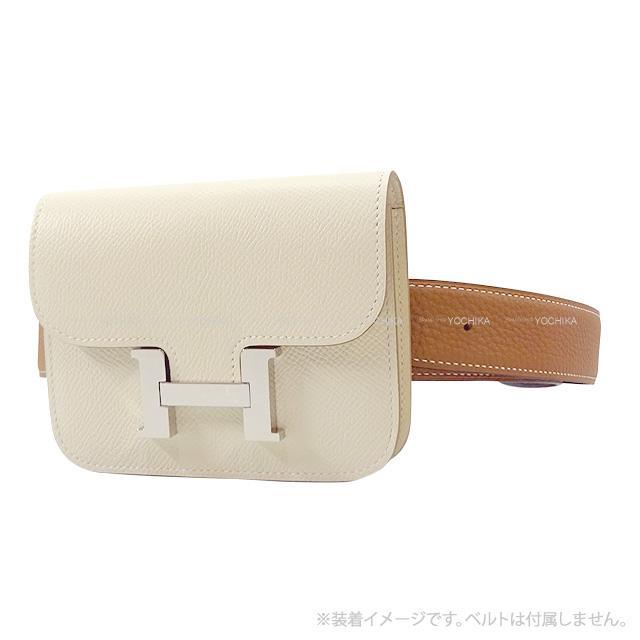HERMES エルメス 財布 コンスタンススリム ウォレット ウェストポーチ クレ エプソン シルバー金具 新品