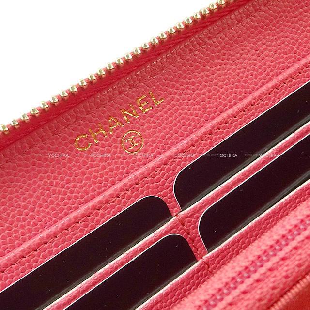極美品　Chanel ゴールド マトラッセ　キャビアスキン 長財布 CHANEL - CHANEL シャネル マトラッセ ラウンド長財布 キャビア