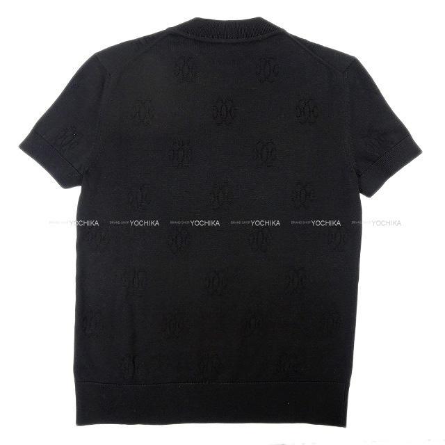 2021年 春夏 HERMES エルメス レディース 半袖 ニット "H リフト" 黒 シルク/コットン #34 新品