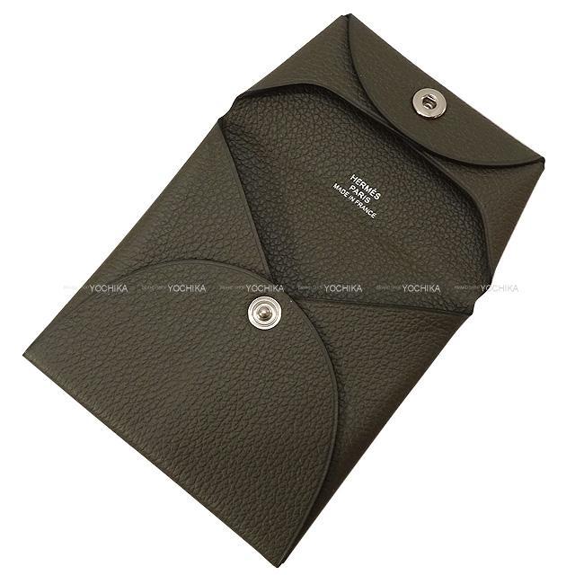 HERMES エルメス バスティア コインケース ヴェールグリス エバーカラー シルバー金具 新品