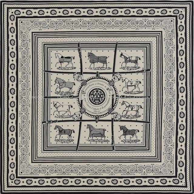 エルメス HERMES カレ140 CHASSE EN INDE スカーフ 正方形 総柄  
