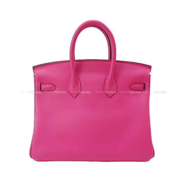 HERMES エルメス ハンドバッグ バーキン25 ローズショッキング スイフト シルバー金具 新品