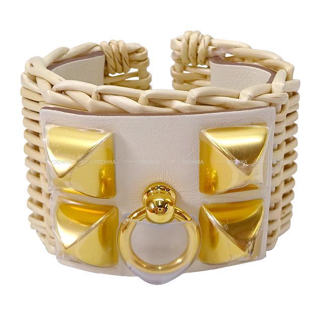 HERMES エルメス メドール バングル ブレスレット ゴールド レッド  