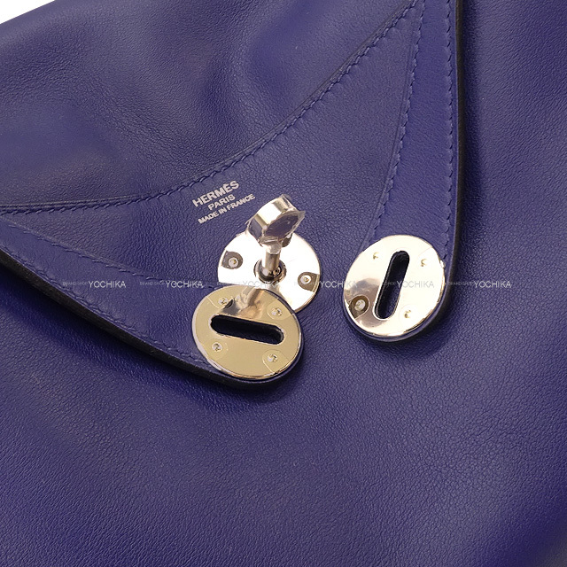 HERMES エルメス ショルダーバッグ リンディ 26 トレサージュ ブルー
