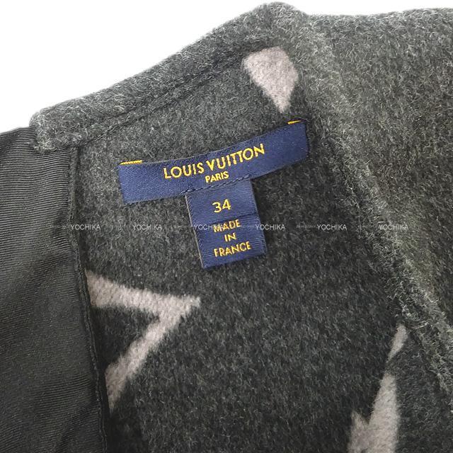 LOUIS VUITTON ルイ・ヴィトン レディス スリーブレス Aラインドレス イン ウール シルクブレンド ウィズ