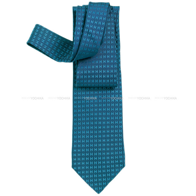 HERMES エルメス ネクタイ バイカラー Hロゴ FACONNEE H アルドワーズ  