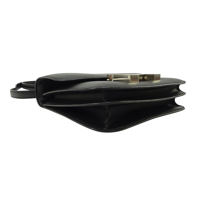 【稀少ベルト】エルメル コンスタンス クロコ 型押し ブラック ◯I刻印 E HERMES エルメス ベルト コンスタンスHベルト ブラック／エタン