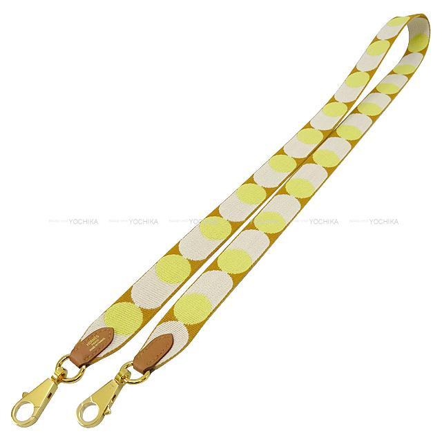 HERMES エルメス ショルダーストラップ "バンドリエール フリッパーボール" 25mm/105cm セサミ トワル 新品
