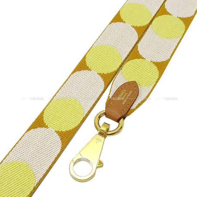 HERMES エルメス ショルダーストラップ "バンドリエール フリッパーボール" 25mm/105cm セサミ トワル 新品