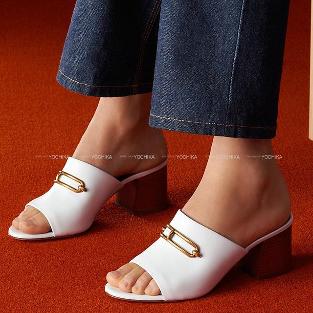 HERMES エルメス レディース オープントゥ ヒール ミュール サンダル  