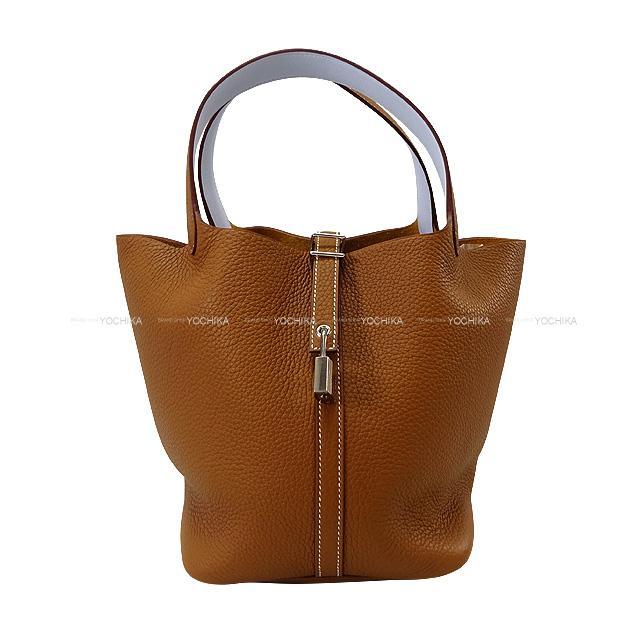 ★超入手困難【HERMES】ピコタンロック22 ハンドバッグ ゴールド HERMES】ピコタンロック 22 MM シルバー＆ゴールド金具 (HERMES